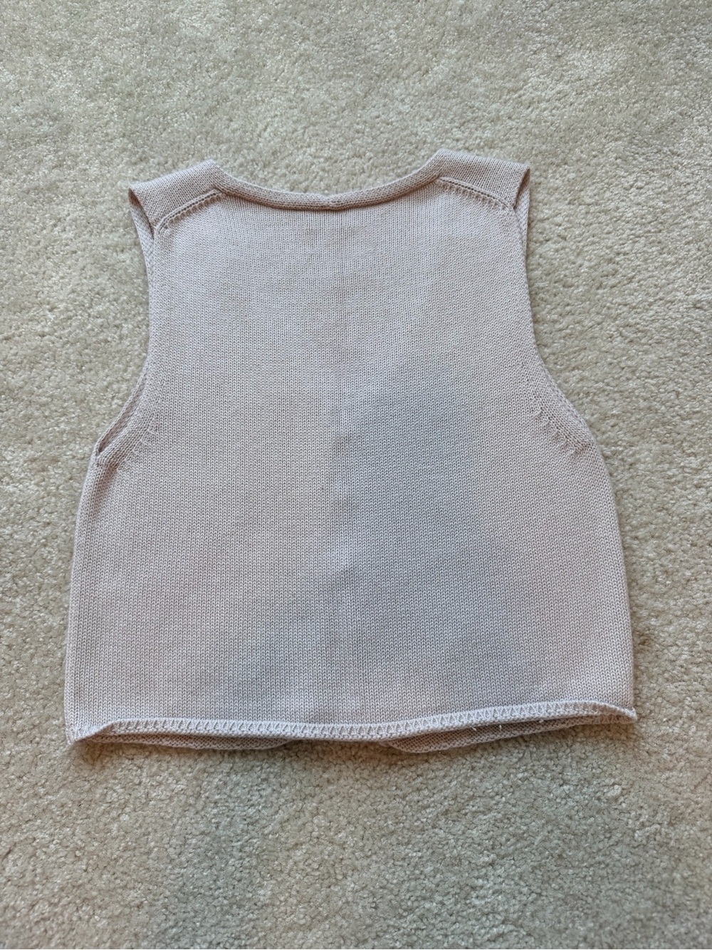 Aritzia Wilfred Cotton Charm Basque Sweater Vest Heather Ecru M Wool Cotton - Picture 12 of 12